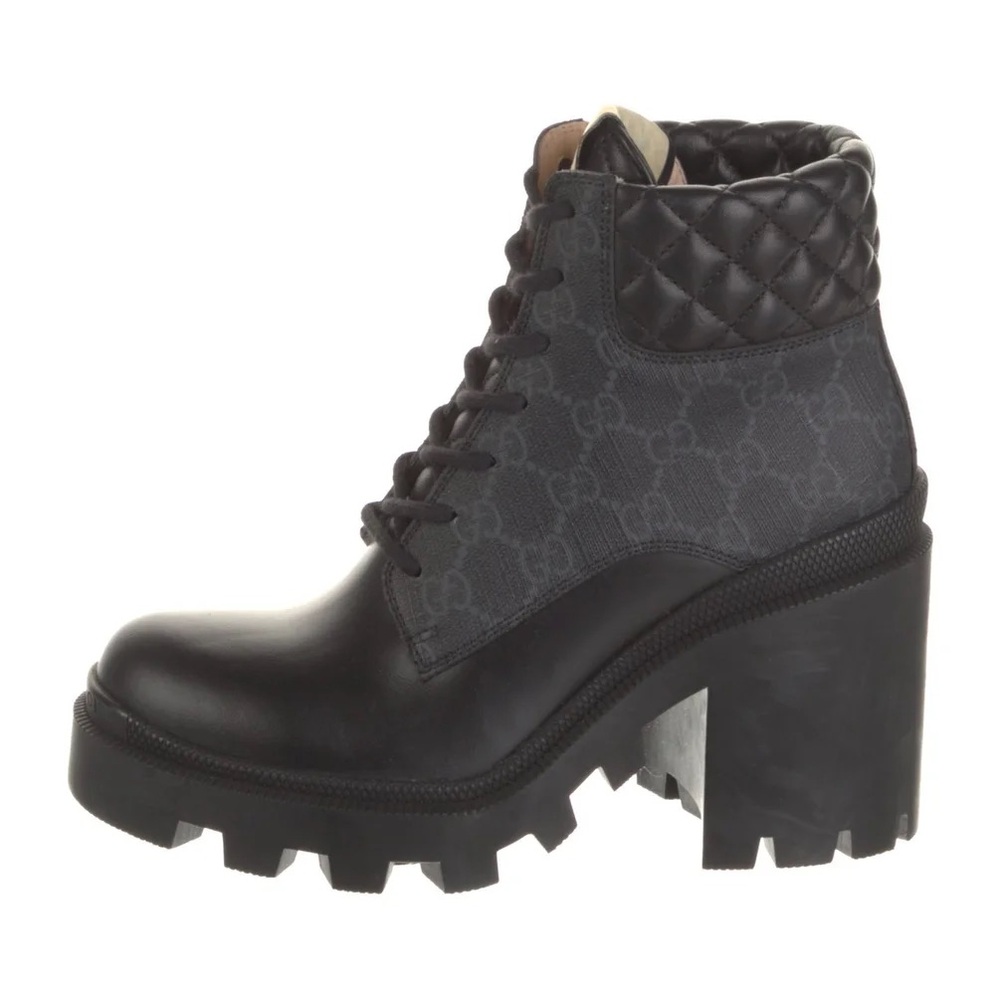 Gucci Black Quilted Heeled Boots